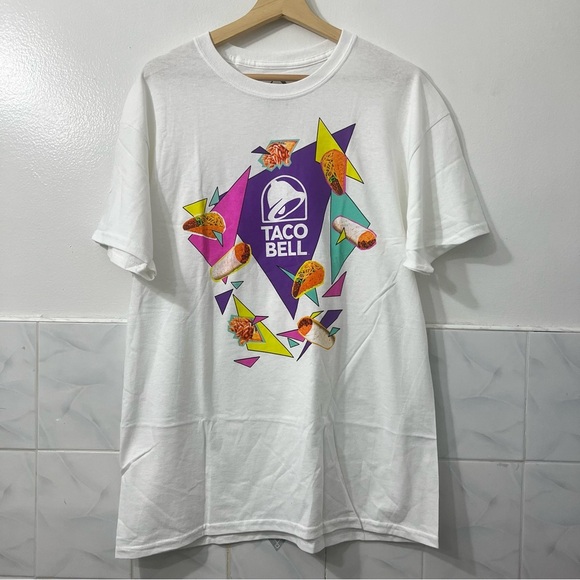 Taco Bell Retro 90s Pop Art Graphic T Shirt Size L Licensed Unisex Streetwear - Picture 1 of 5